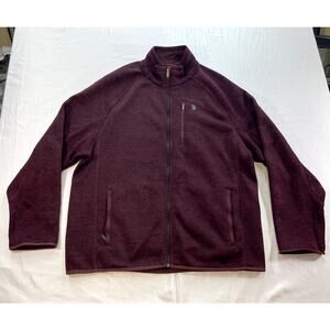 Men US Polo ASSN Pony Fleece Zip-Down Sweatshirt Knit Jacket Tall Sz 2XL